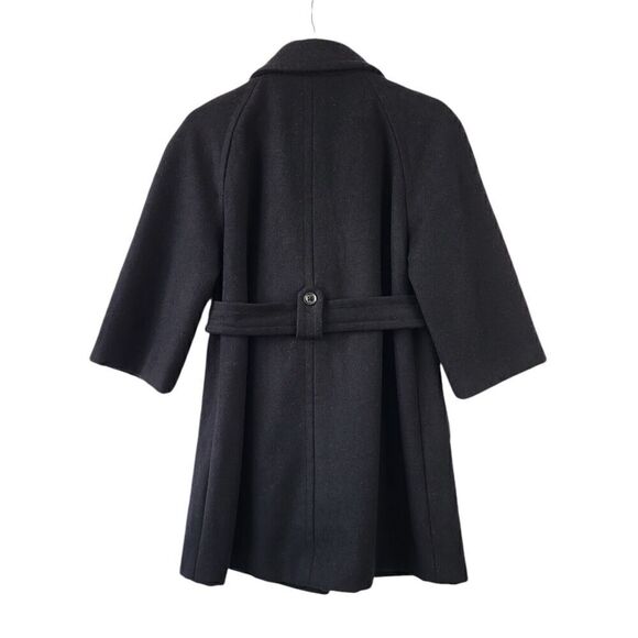 Gap Wool Blend Peacoat Women's M Black Belted 3/4 Sleeve Sailor Retro Button - Picture 9 of 16